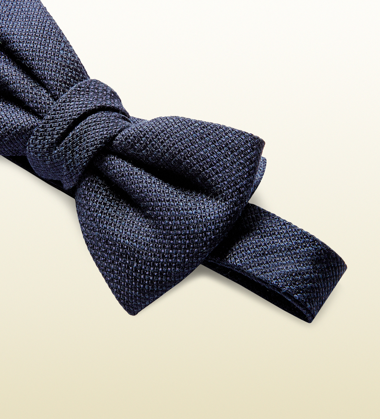 Gucci Woven Linen Silk Bow Tie in Blue for Men (midnight) Lyst
