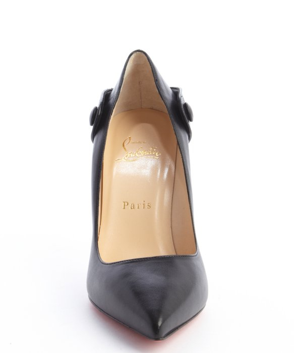 christian louboutin round-toe platform Agence pumps Black leather ...