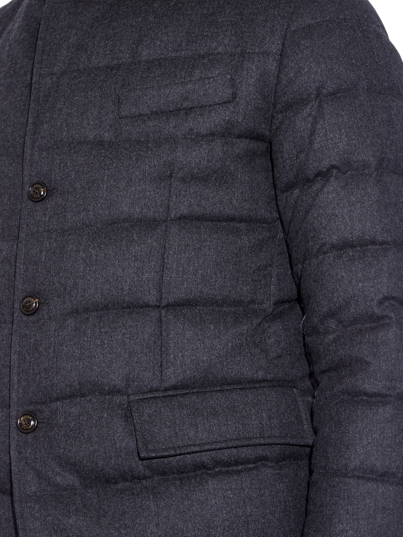 moncler grey flannel down puffer moncler grey flannel down puffer