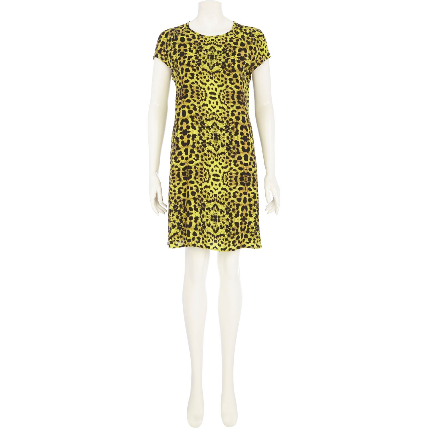 lime leopard print dress