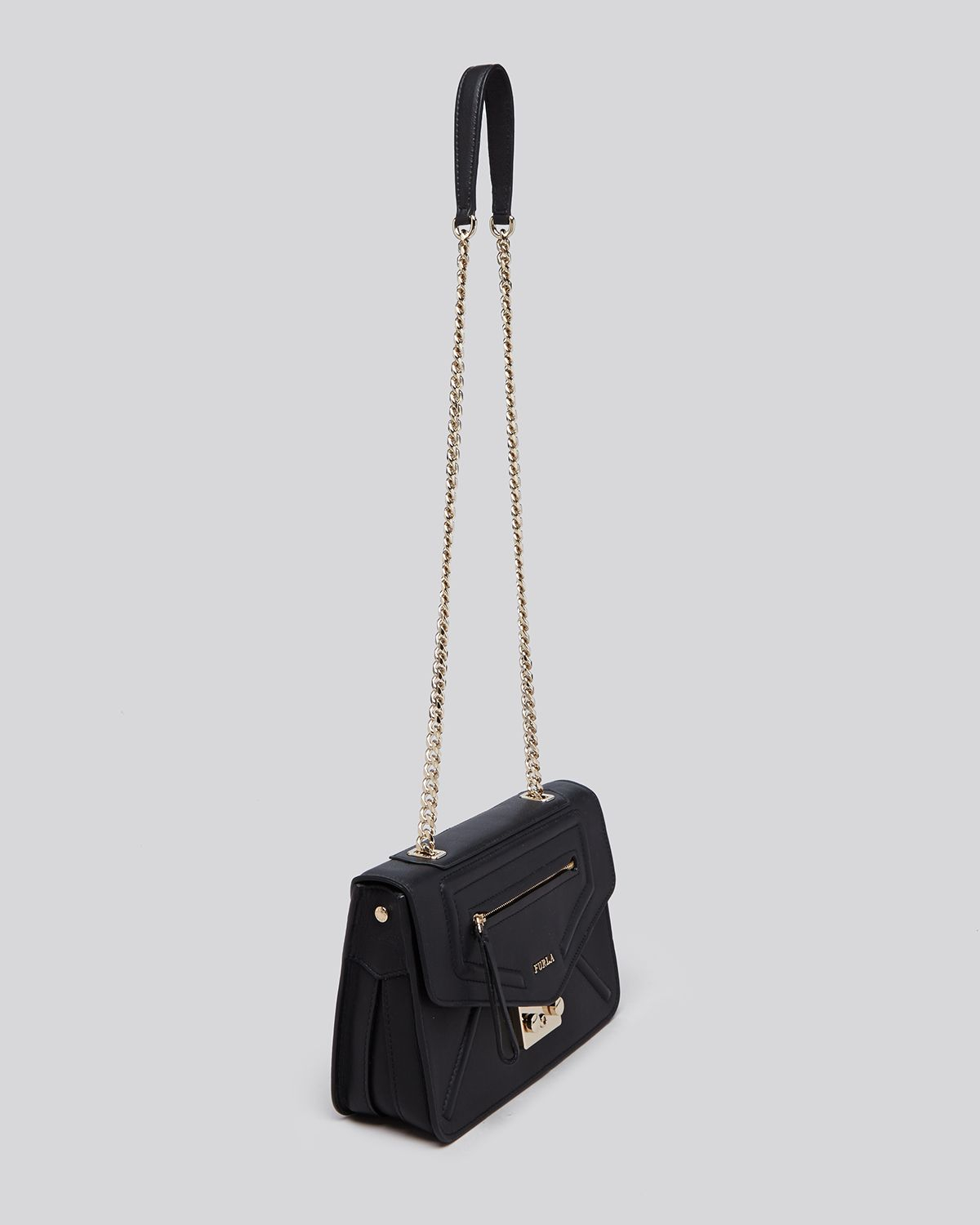 furla black shoulder bag