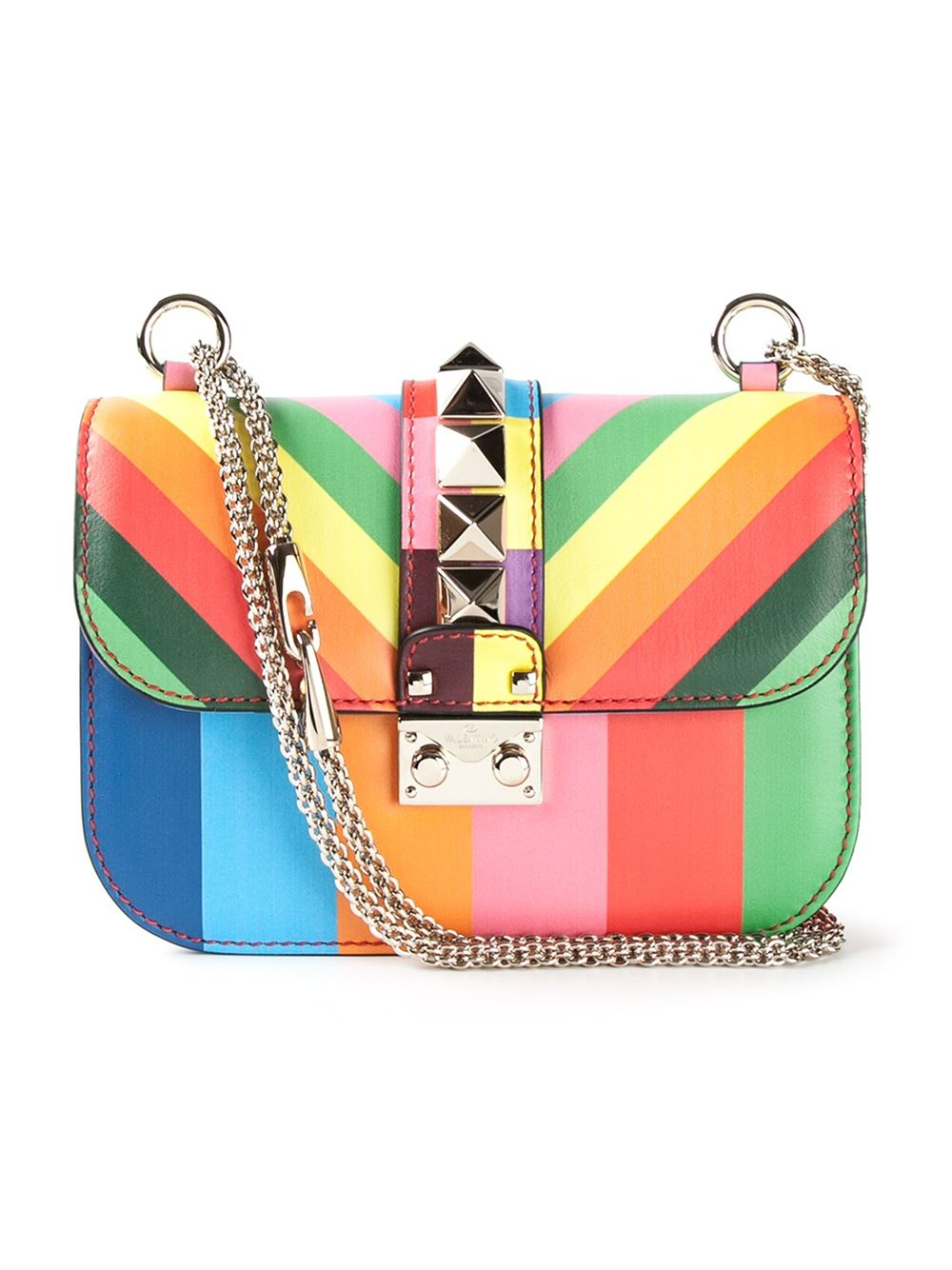 Lyst Valentino Glam Lock Leather Shoulder Bag Gallery