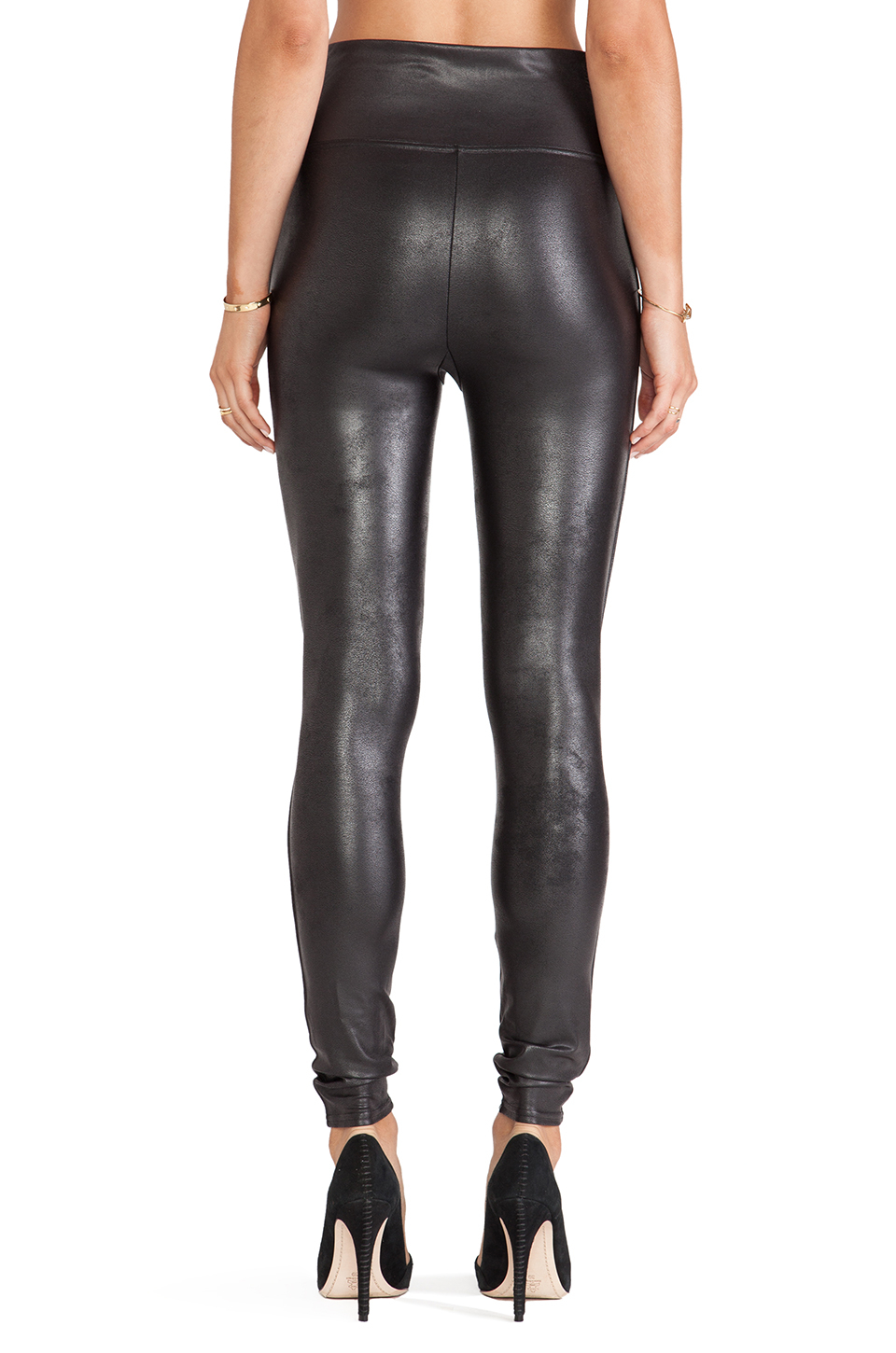 Spanx Faux Leather Leggings in Black | Lyst