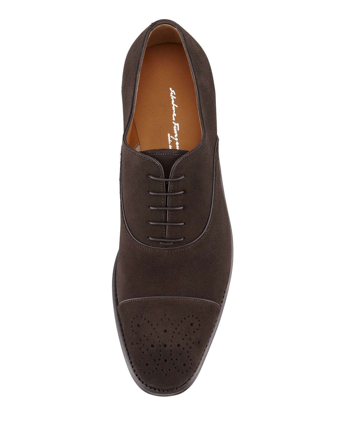 suede cap toe oxford