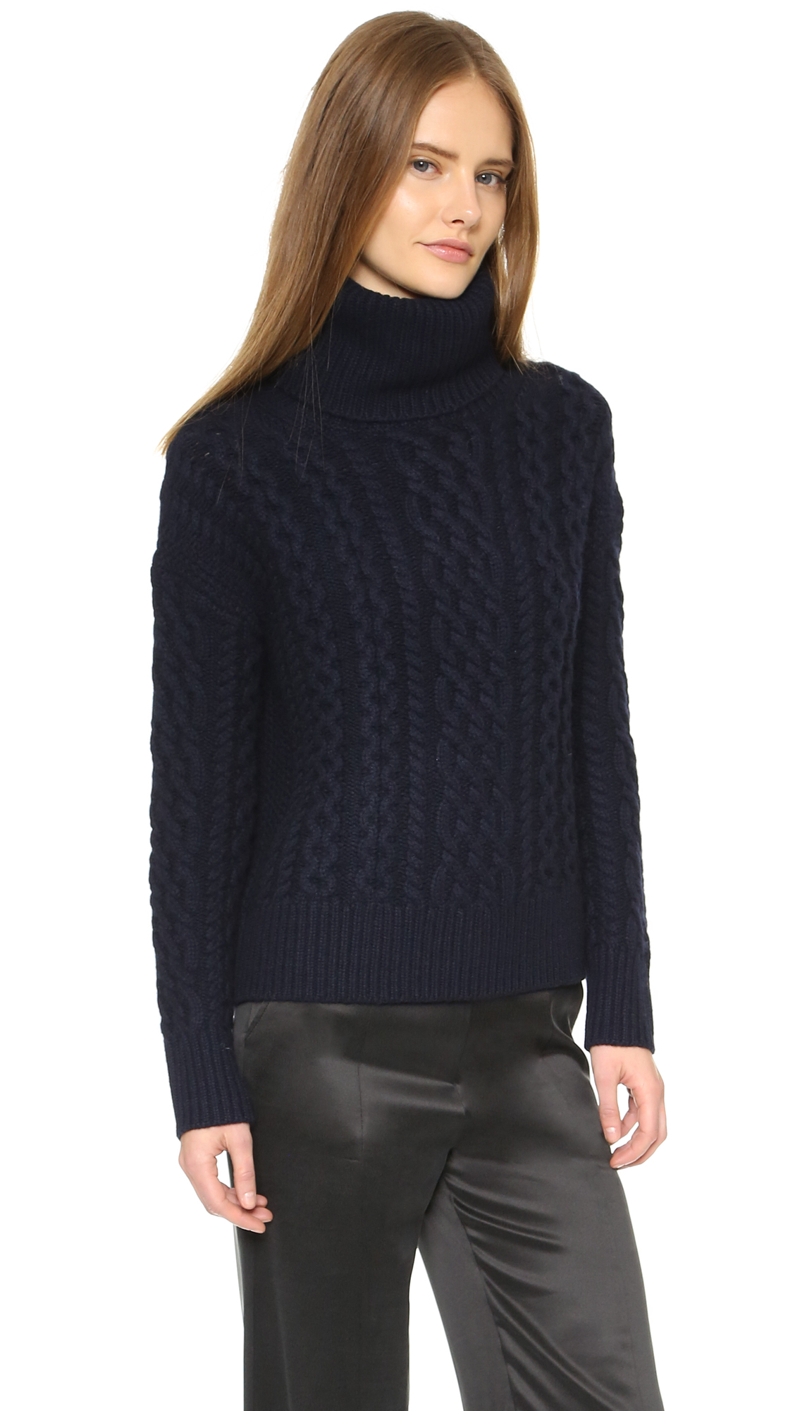 navy cashmere turtleneck