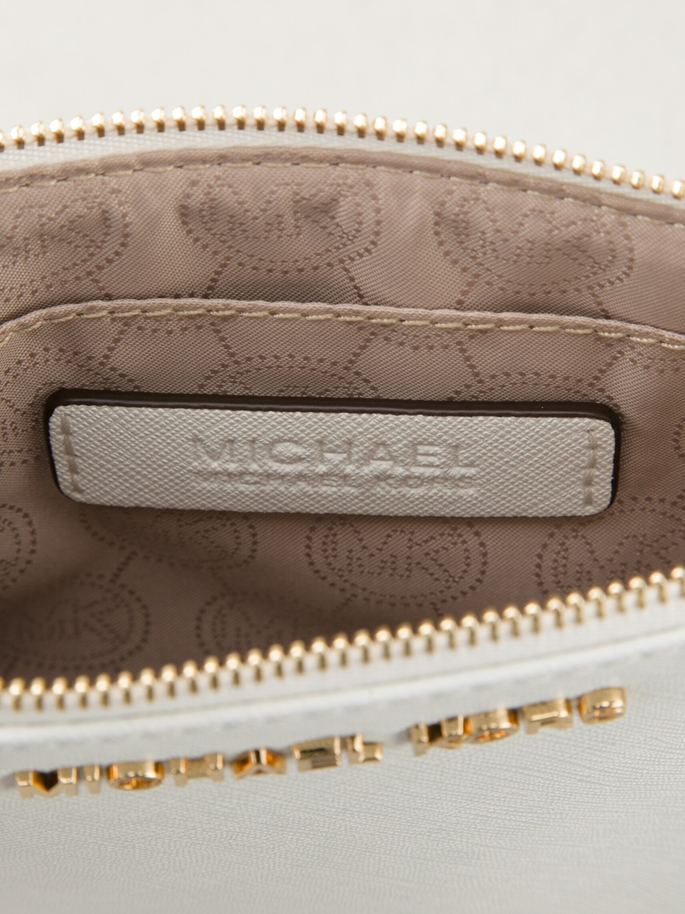 MICHAEL Michael Kors Zip Clutch in White Lyst