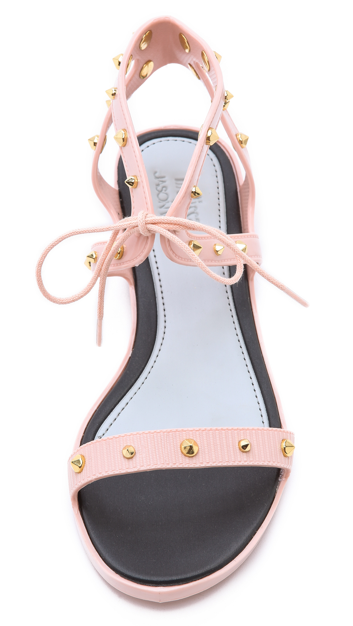 Melissa + Jason Wu Artemis Studded Sandals - Nude in Pink | Lyst