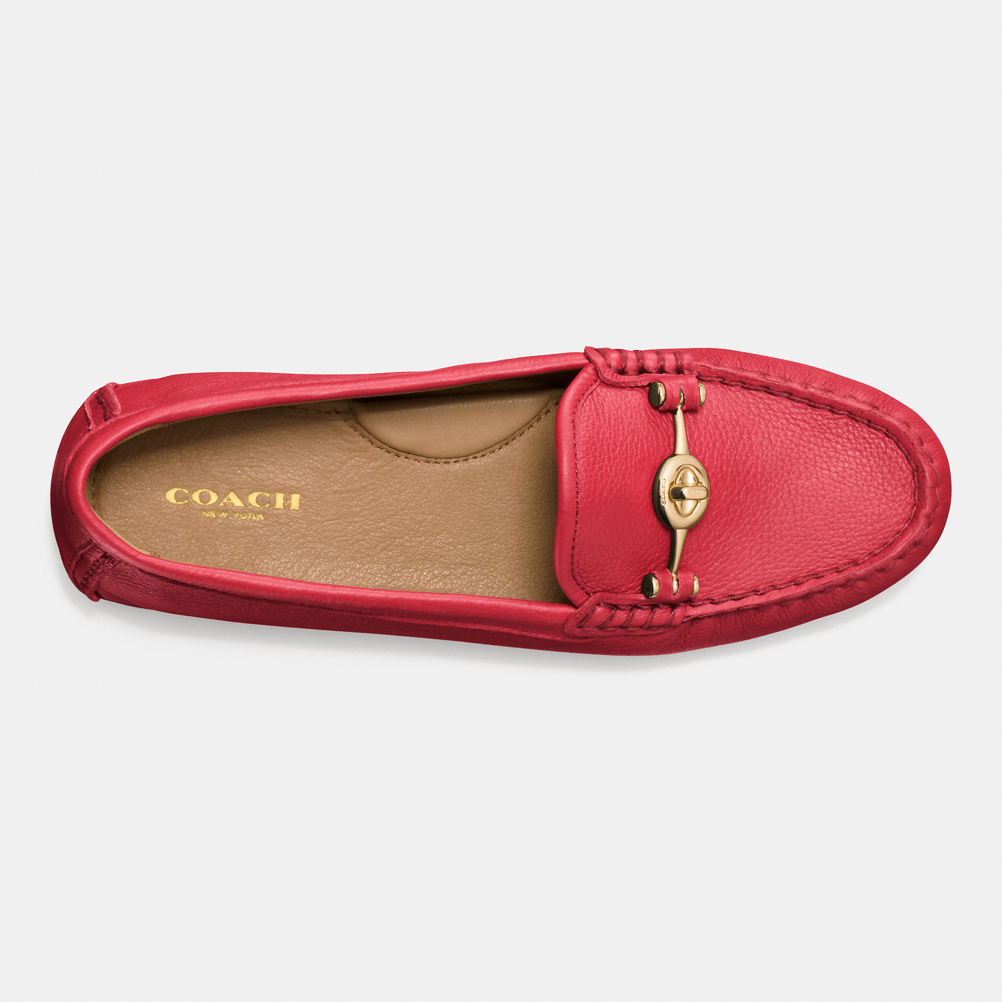 red coach loafers