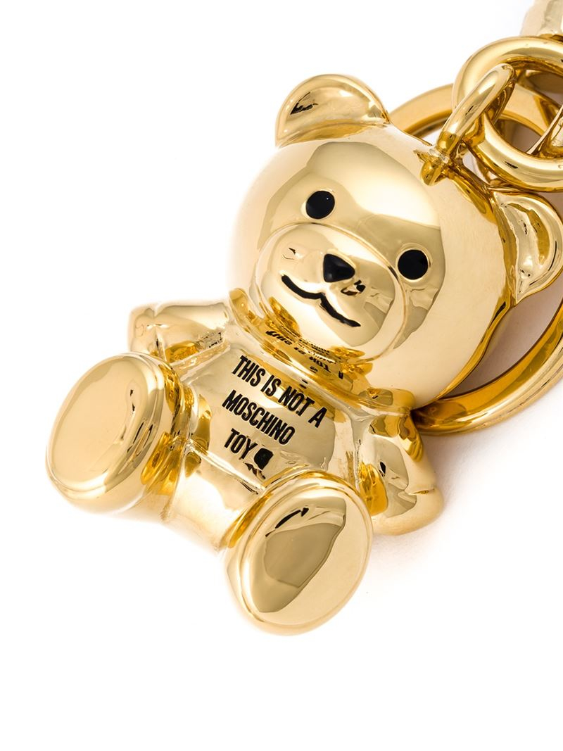 Moschino Teddy Bear Keyring in Metallic | Lyst
