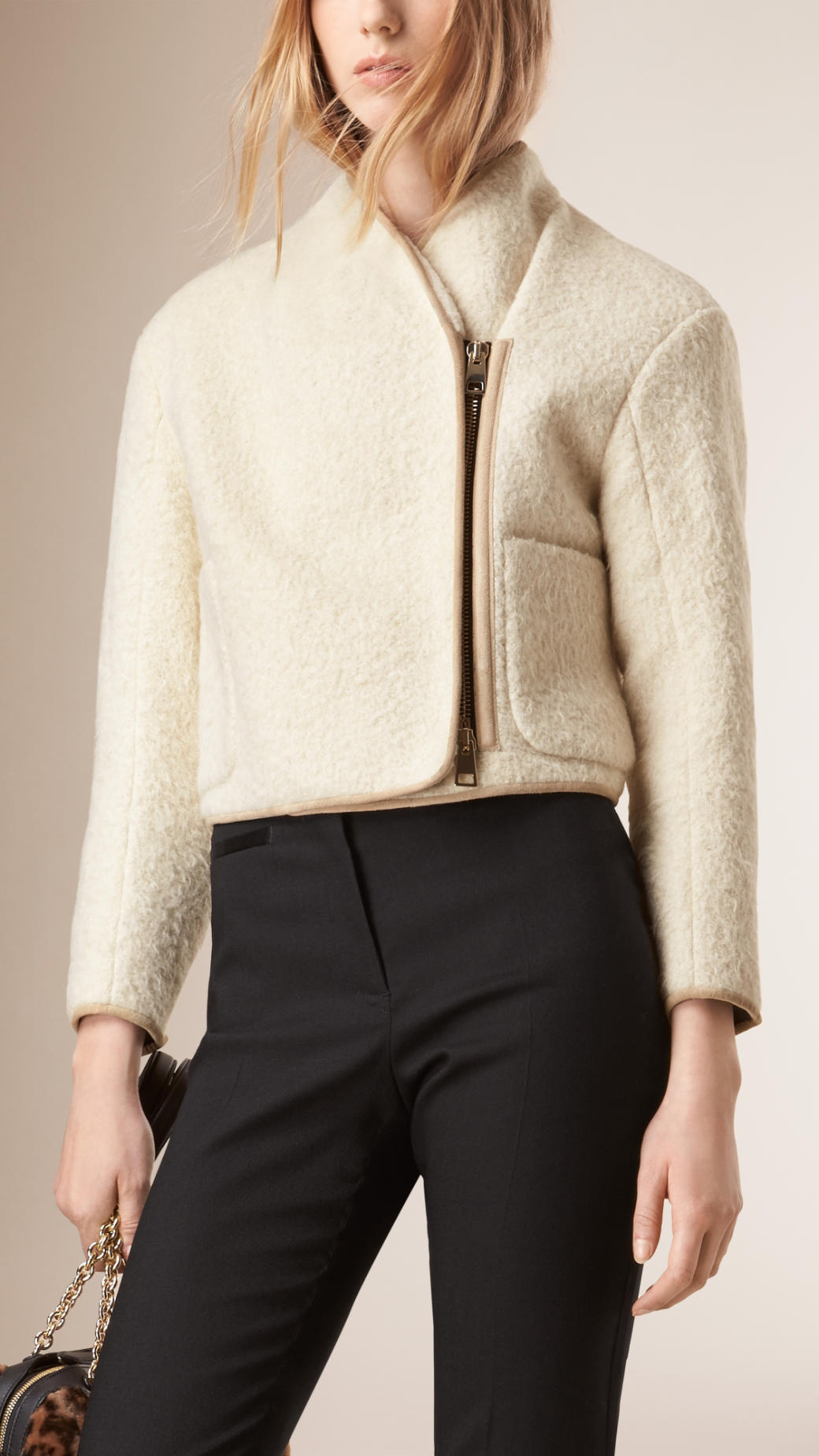 crop wool coat