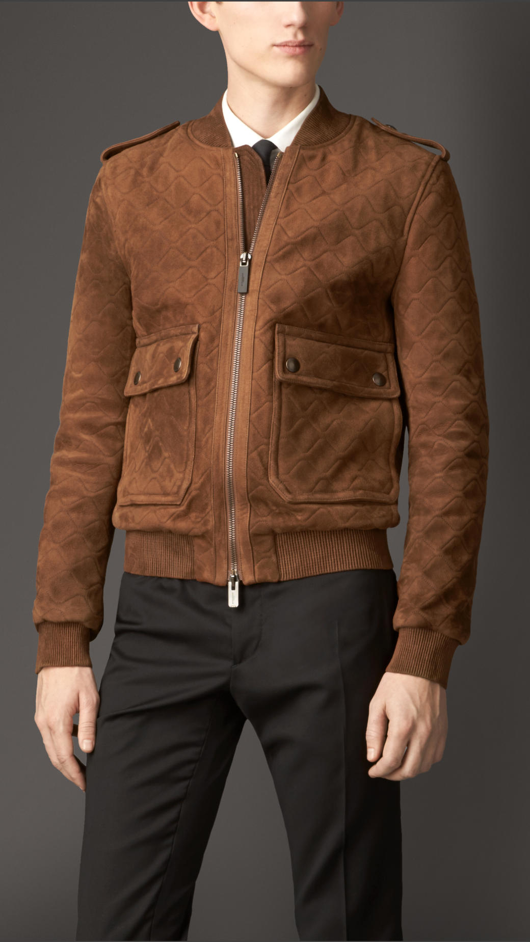 burberry suede bomber jacket