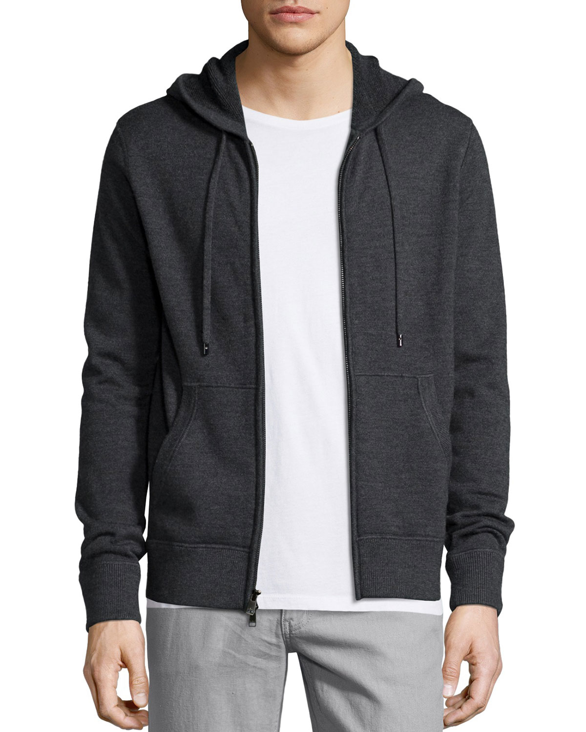 Lyst - Michael Kors Full-zip Wool Hoodie in Black for Men