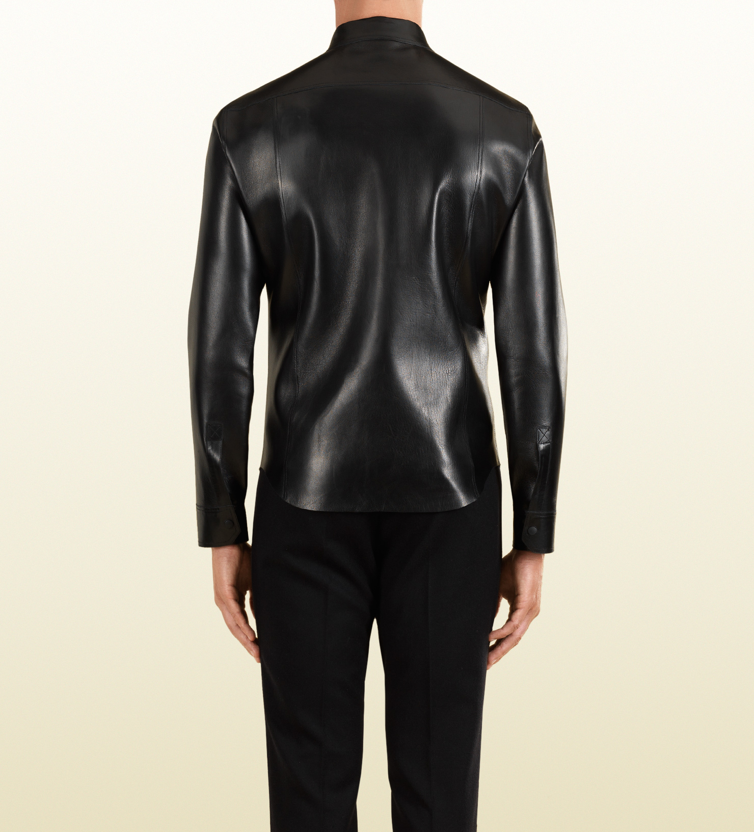 black gucci button up shirt
