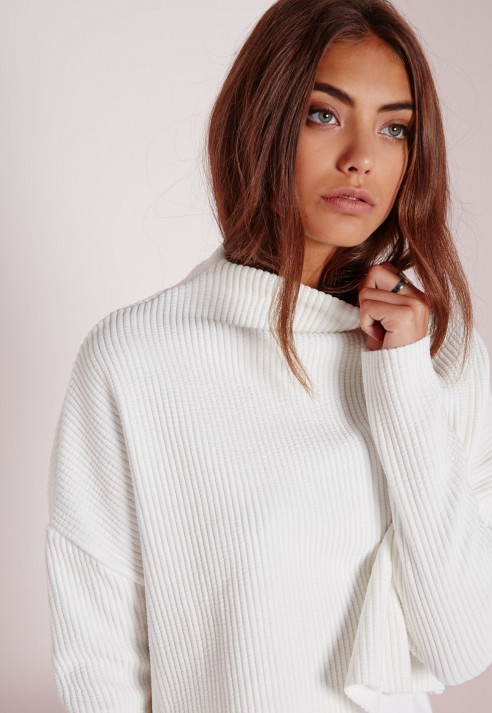 white jumper high neck