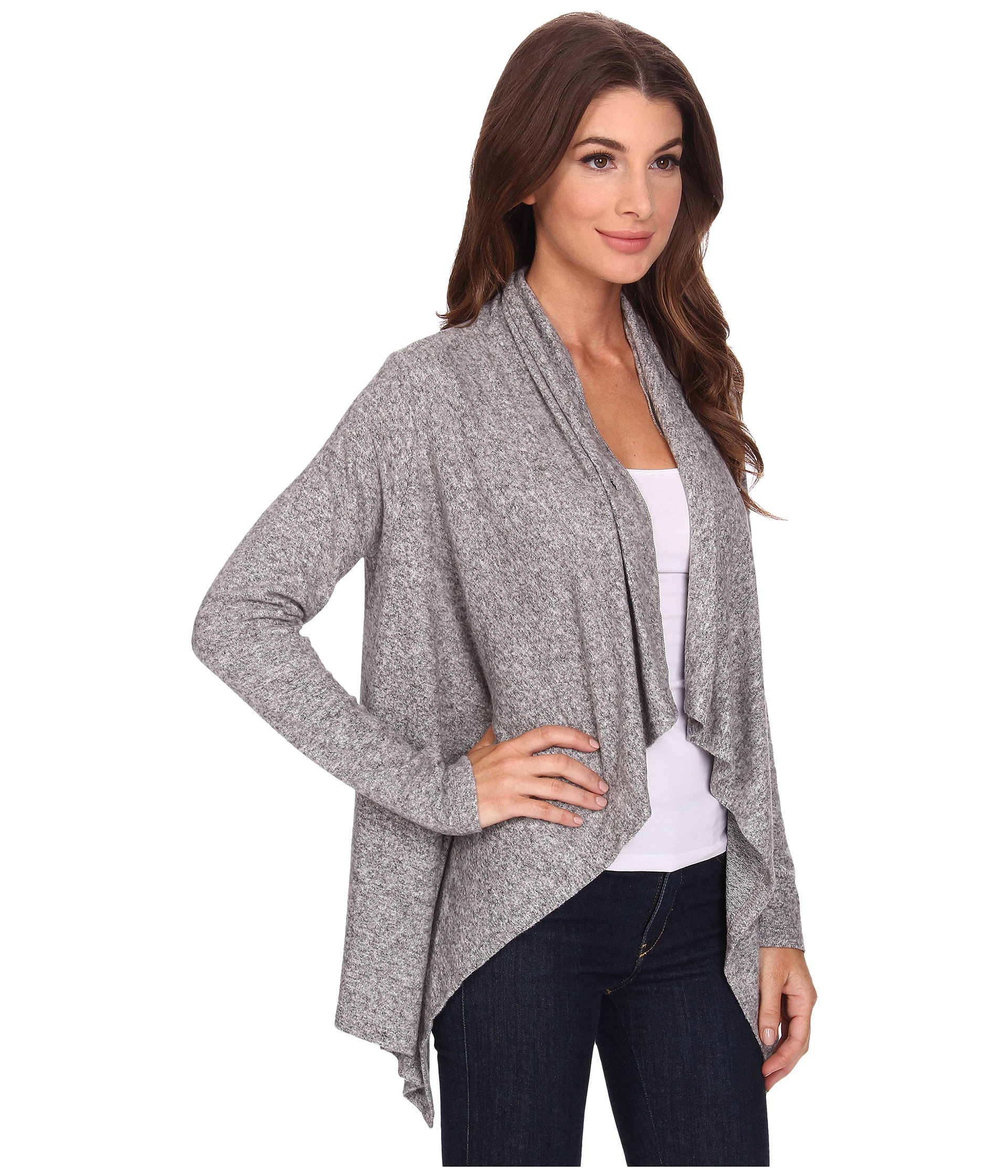 Bobeau Sweater Cardigan in Gray Lyst