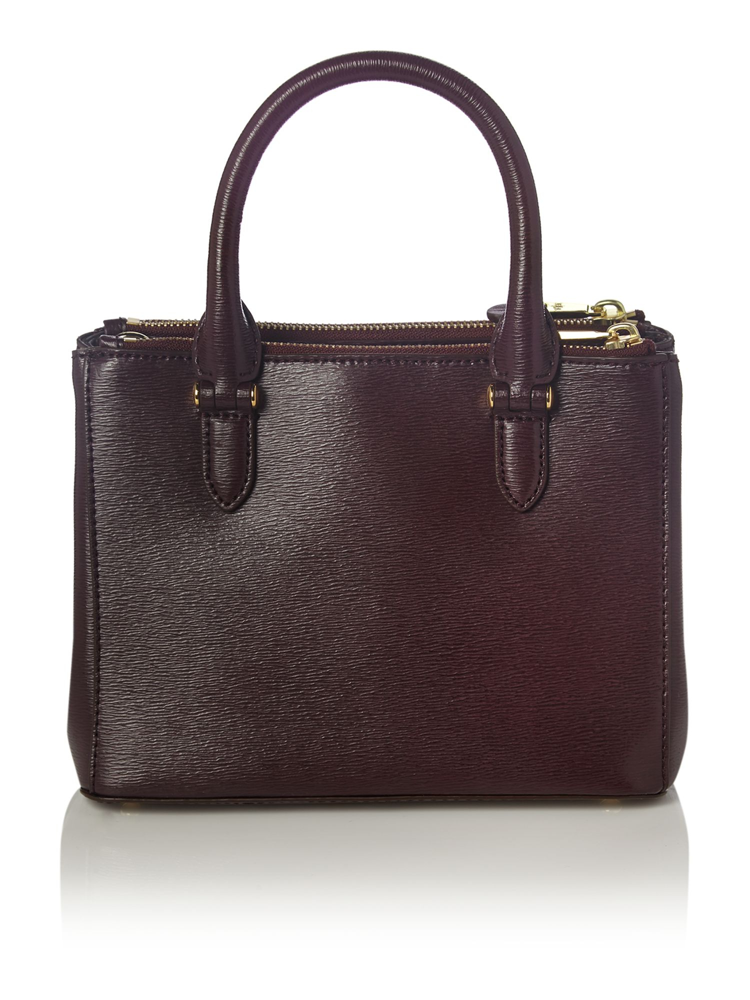 Lauren by ralph lauren Burgundy Mini Double Zip Tote Bag in Purple Lyst