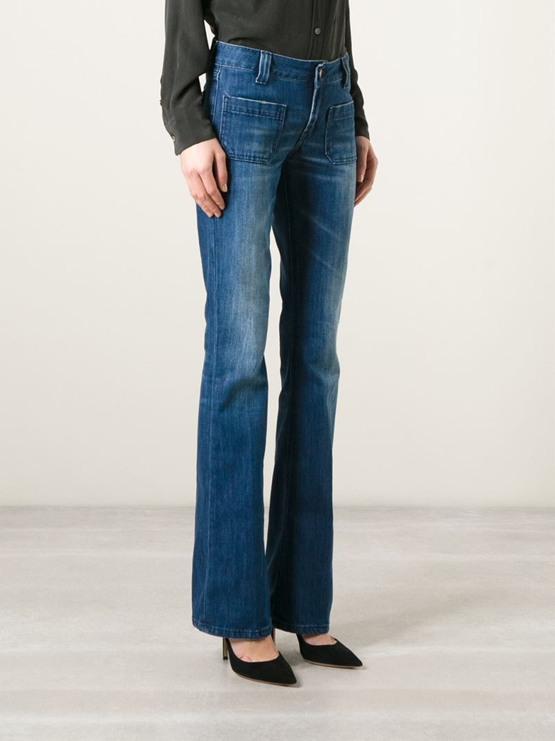 Dondup Front Pocket Flared Jeans in Blue | Lyst
