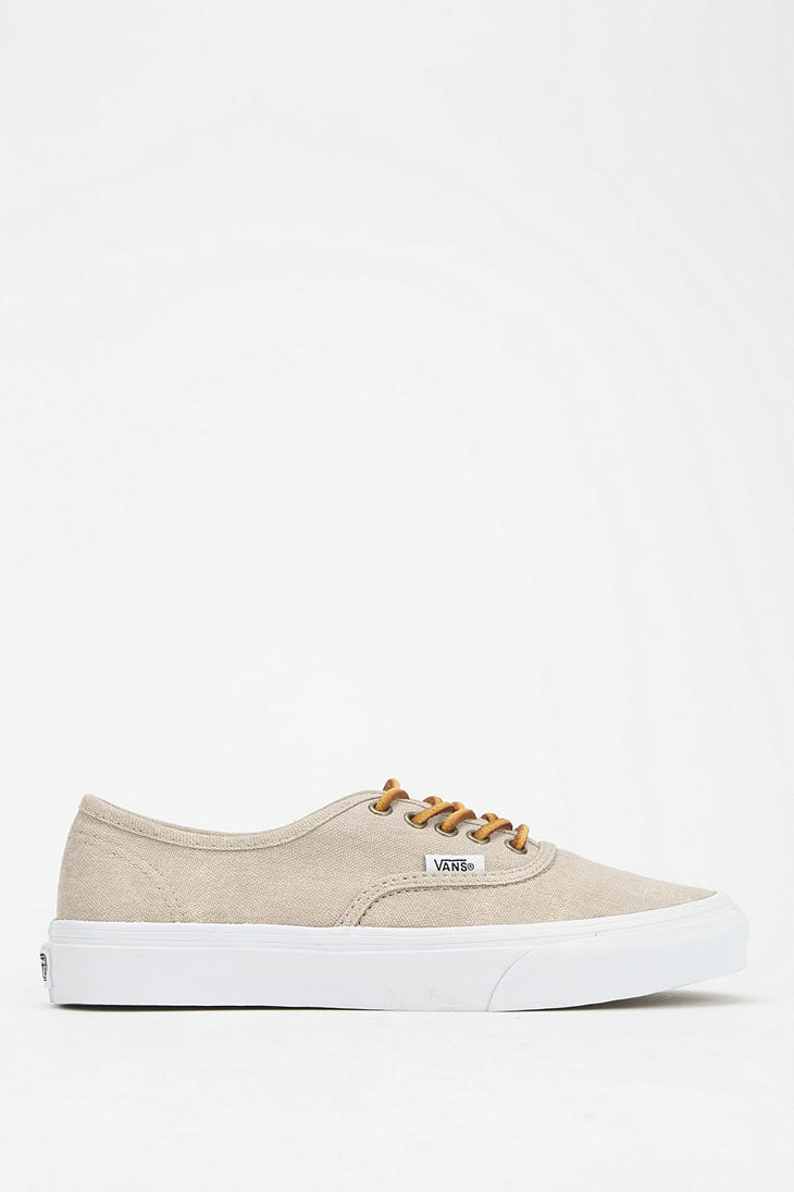 Vans Authentic Washed Womens Sneaker in Cream (Natural) | Lyst