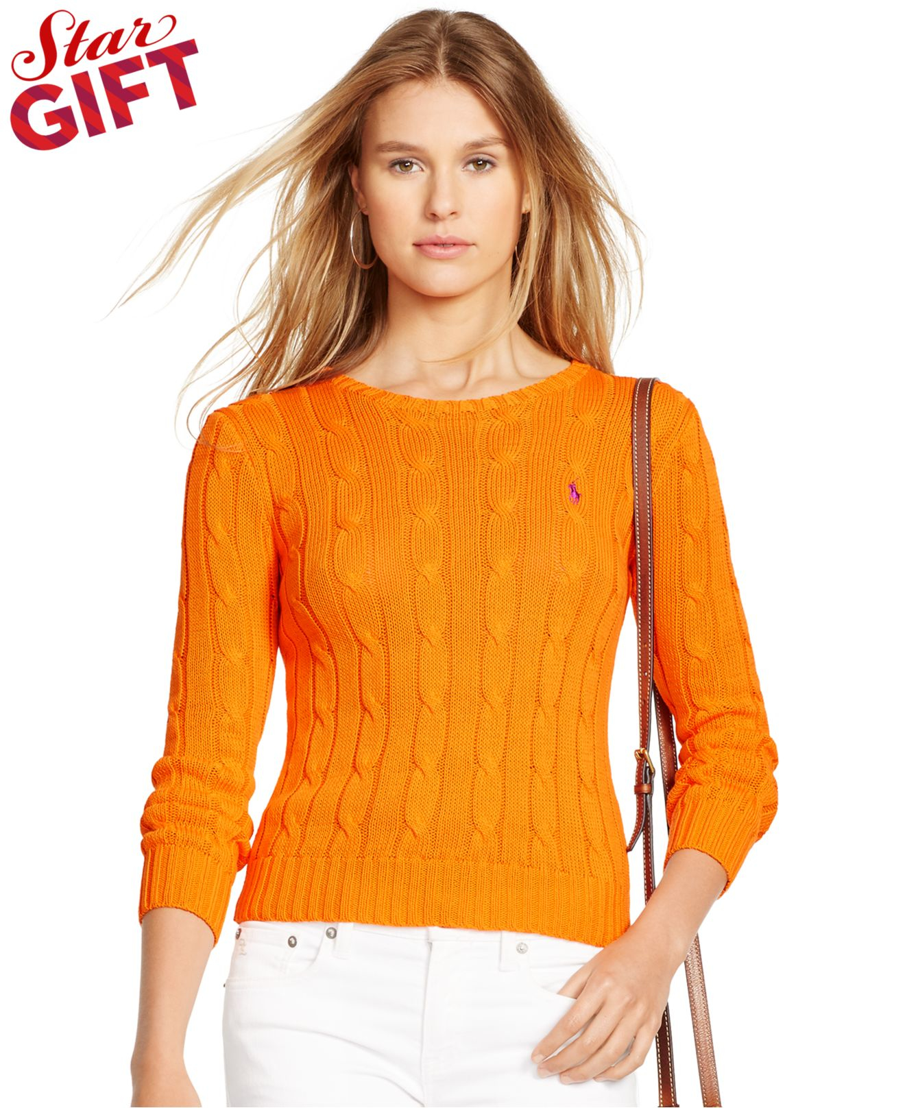 womens orange sweater