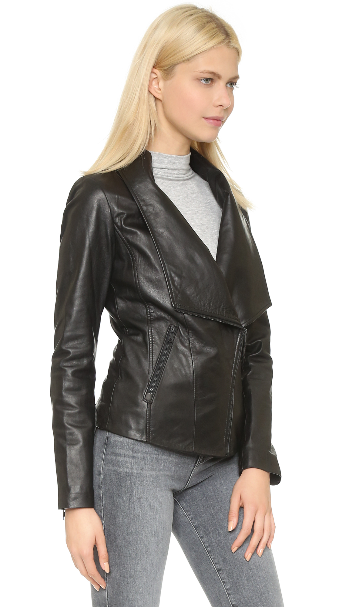 Soia & kyo Nerissa Leather Jacket - Camel in Black | Lyst