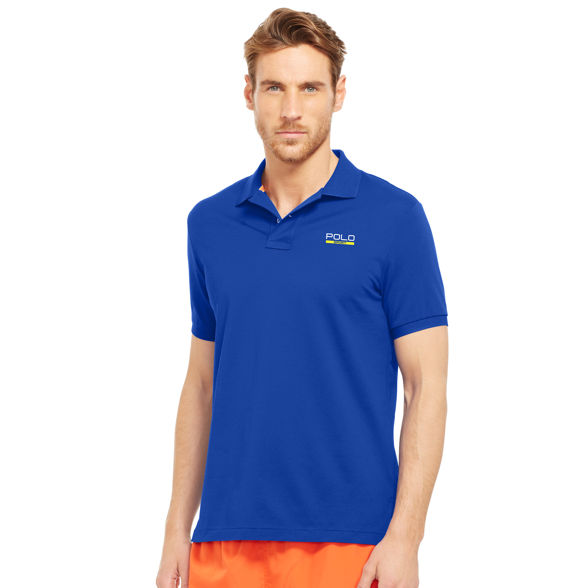 Ralph Lauren Slim Fit Yacht Club Polo Shirt in Blue for Men - Lyst