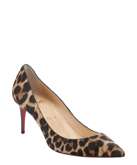 Christian louboutin Brown Leopard Print Pony Hair \u0026#39;decollete 554 ...