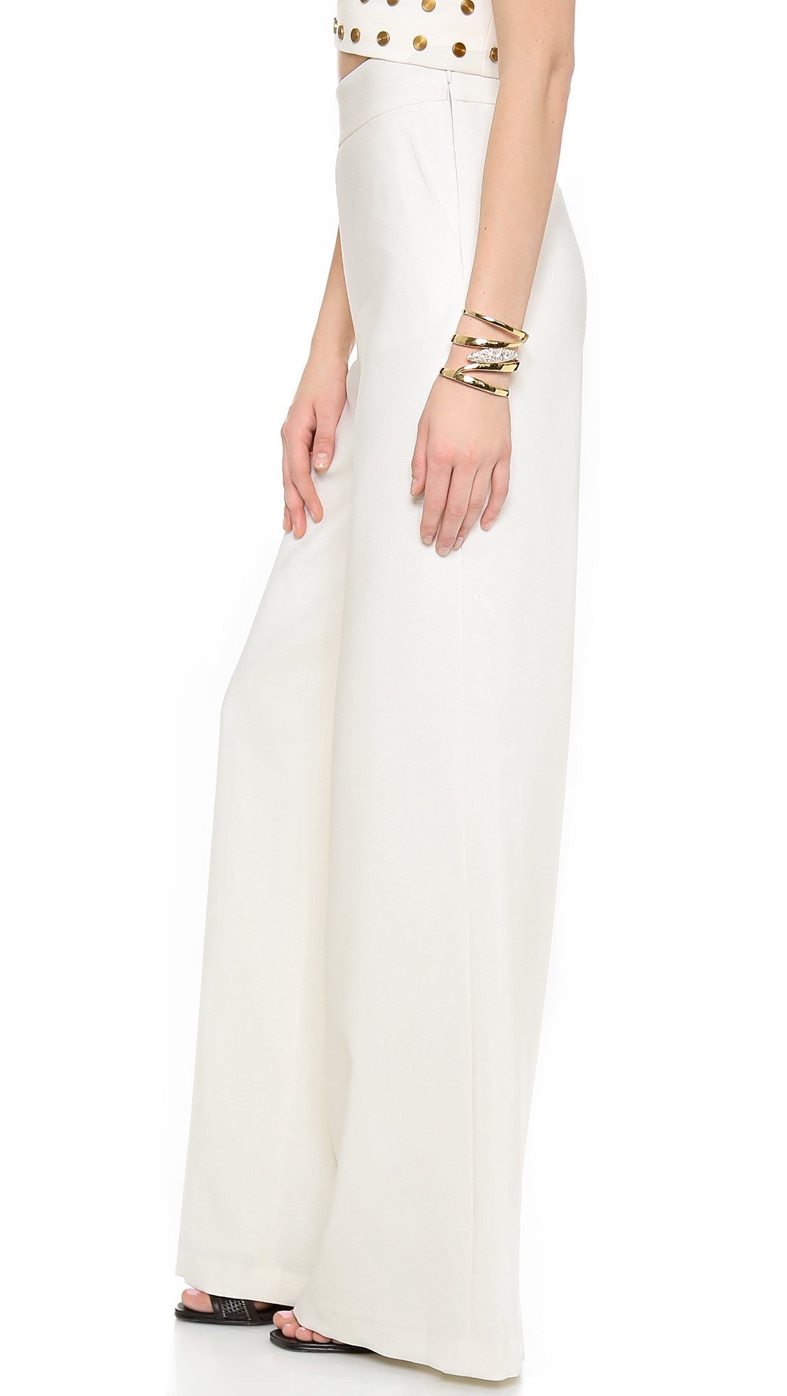 Lyst - Rachel Zoe Smith High Waisted Pants in White