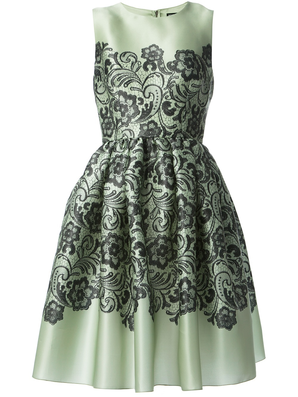 Lyst - Dolce & gabbana Floral Paisley Print Dress in Green