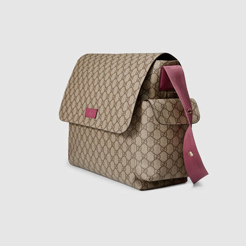 Gucci Gg Supreme Diaper Bag in Pink - Lyst