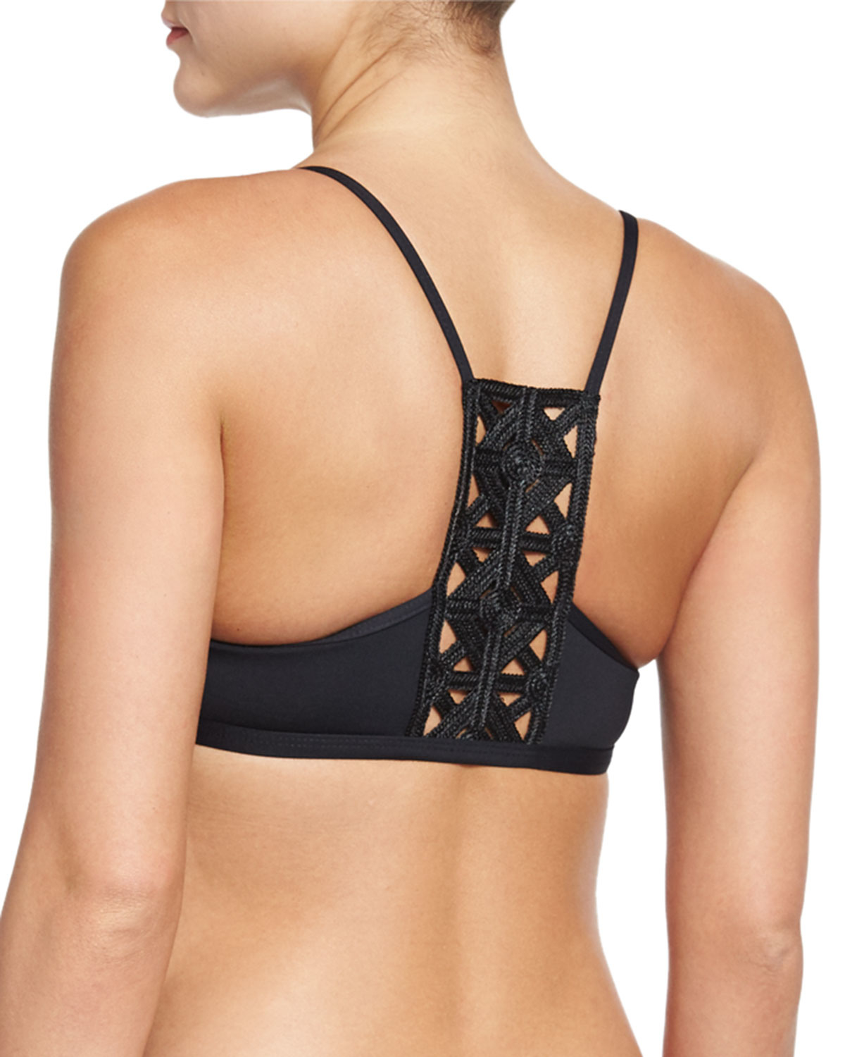 black racerback bikini top