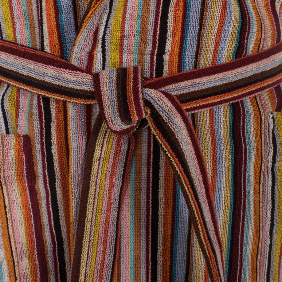 Paul Smith Cotton Men's Signature Striped Towelling Dressing Gown in