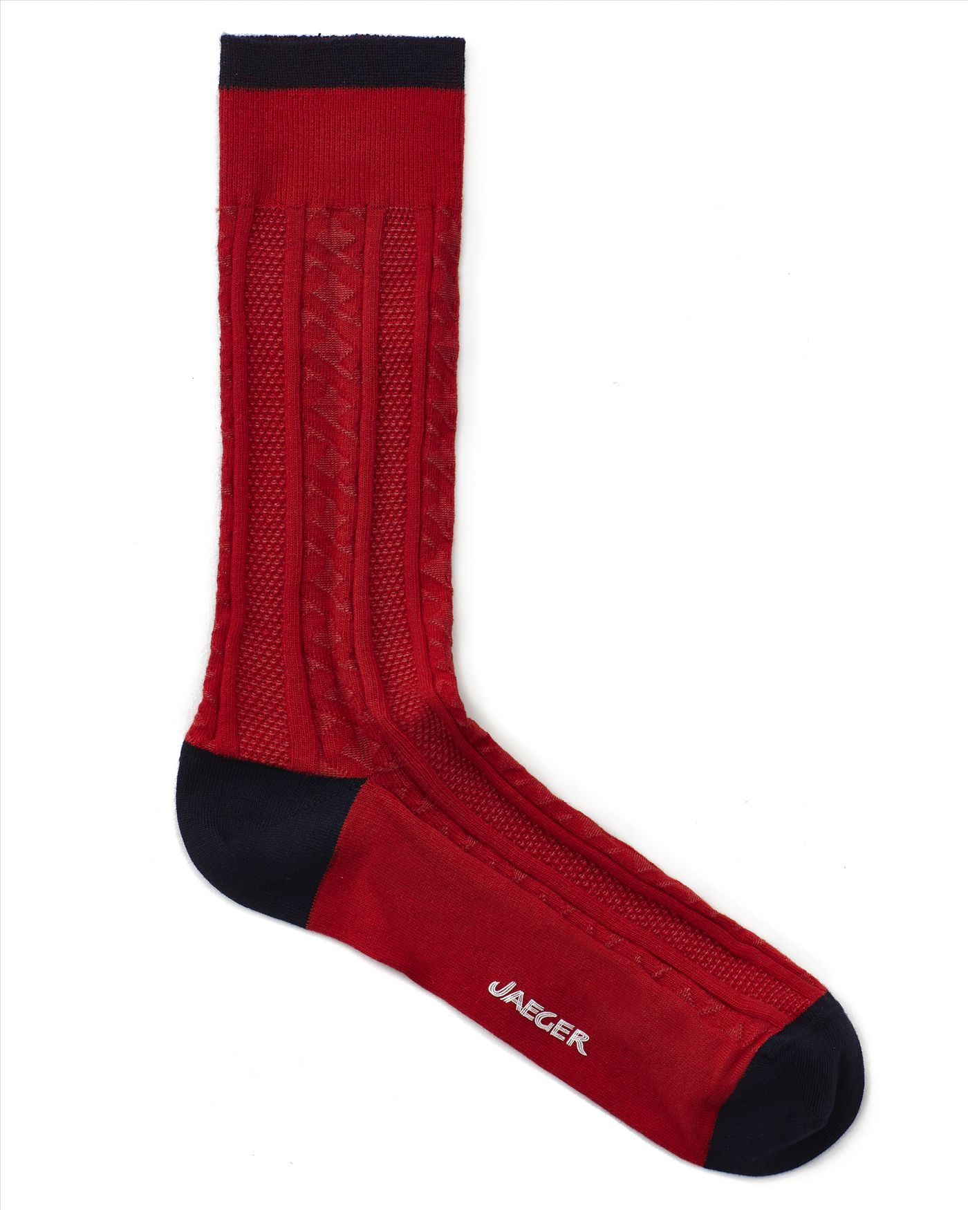Jaeger Festive Cable Knit Socks in Red for Men Lyst