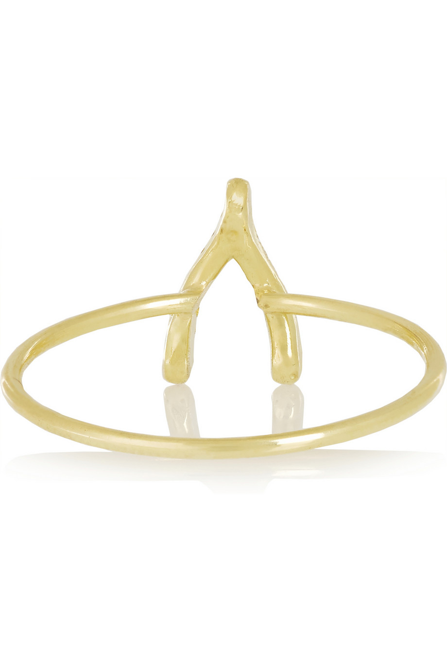 Jennifer Meyer 18-Karat Gold Diamond Wishbone Ring in ...