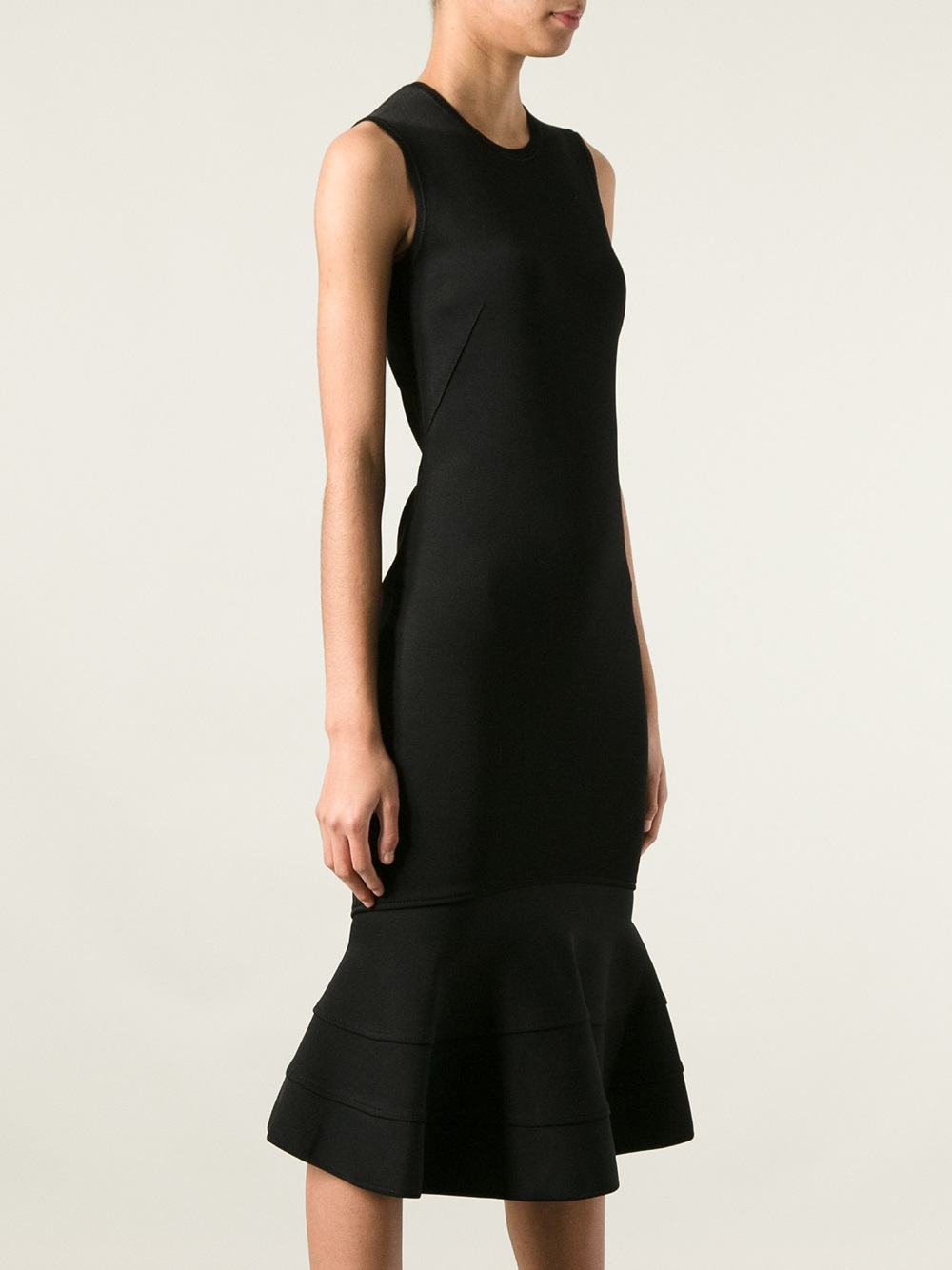 Givenchy Fitted Peplum Hem Dress in Black - Lyst