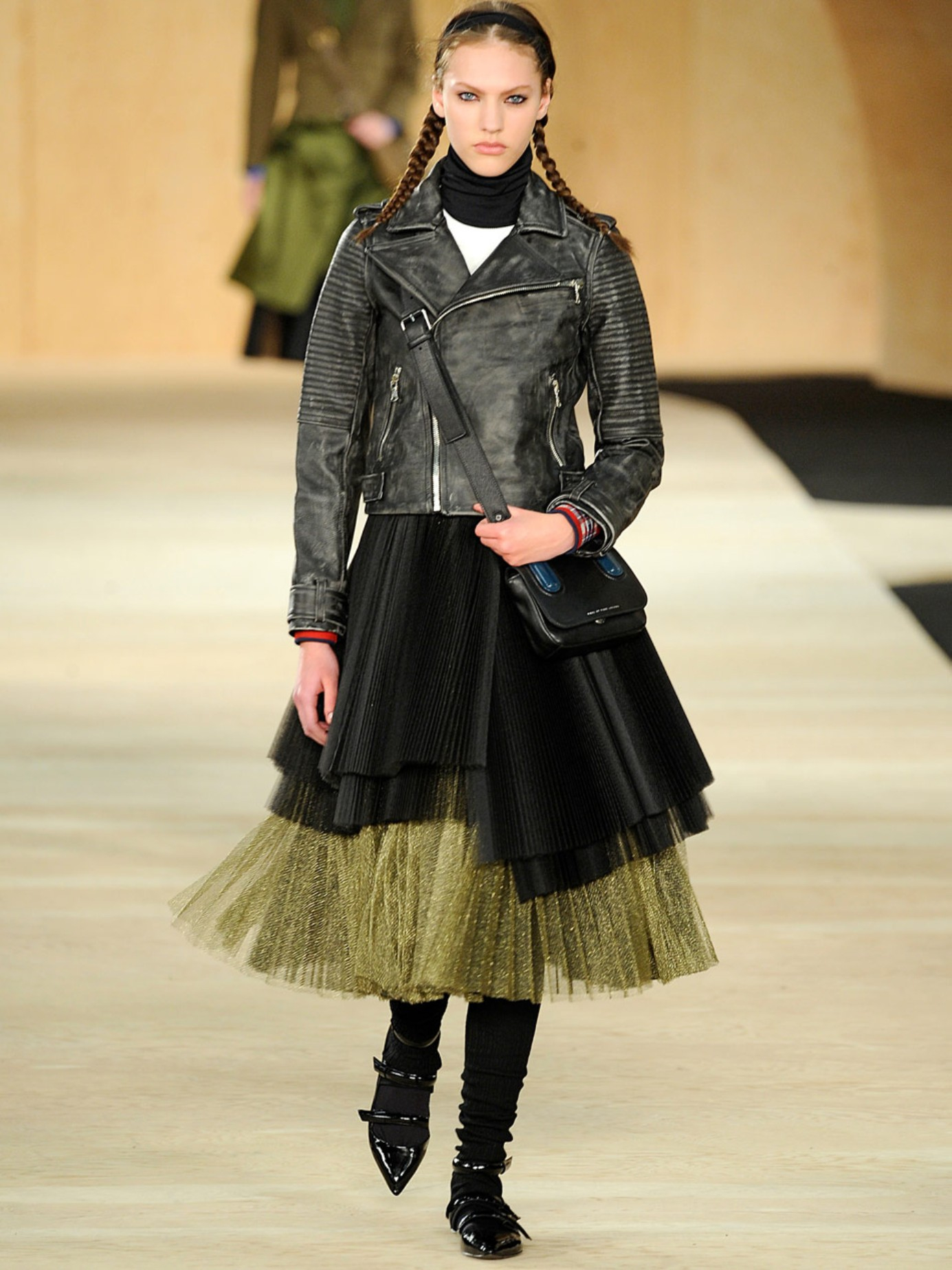 Marc By Jacobs Black Distressed Leather Biker Jacket