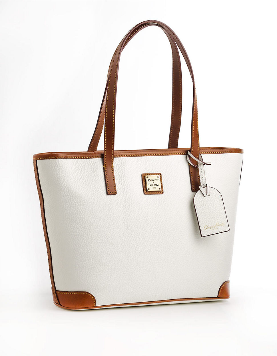Lyst Dooney & Bourke Charleston Shopper Leather Tote Bag in Natural