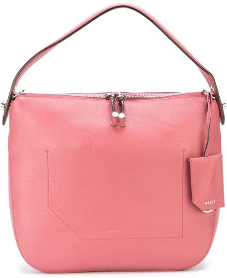 Bally Double Zip Tote Bag in Pink (pink  purple)