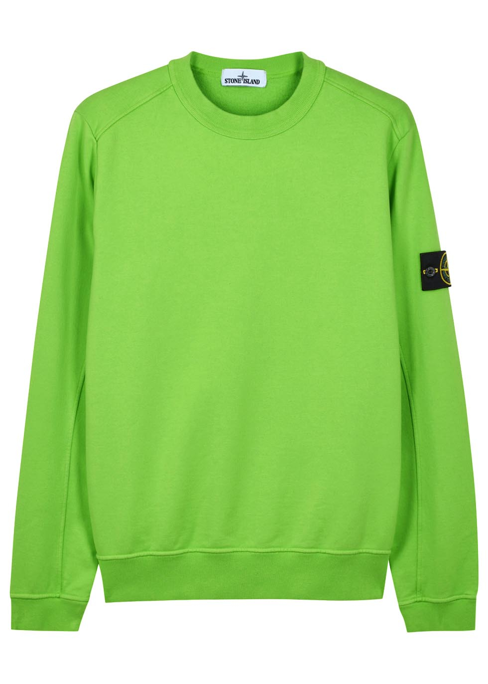 Stone Island Lime Green Cotton Jersey Sweatshirt for Men | Lyst UK