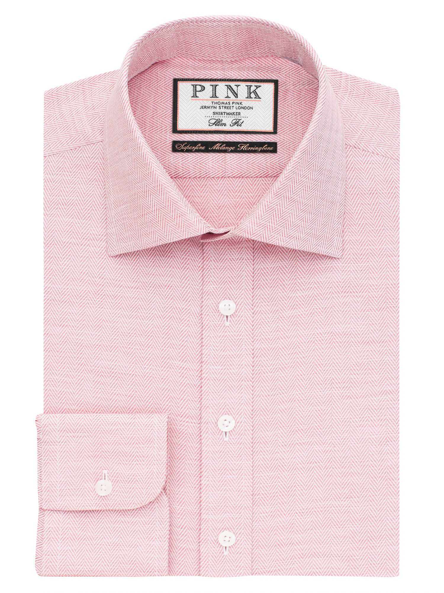 Thomas pink Deane Texture Slim Fit Shirt in Pink for Men (Candy Pink
