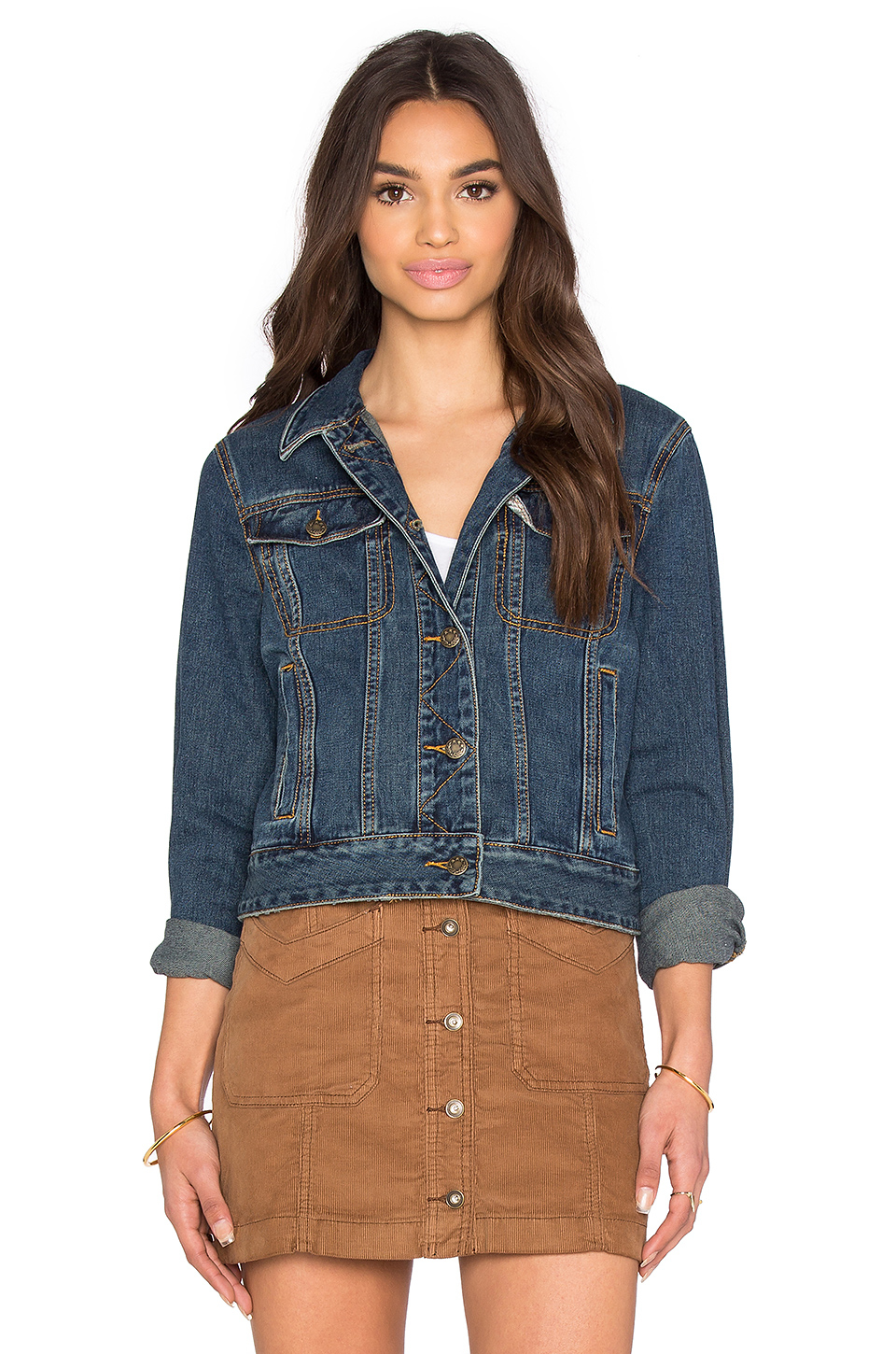 fitted denim jacket