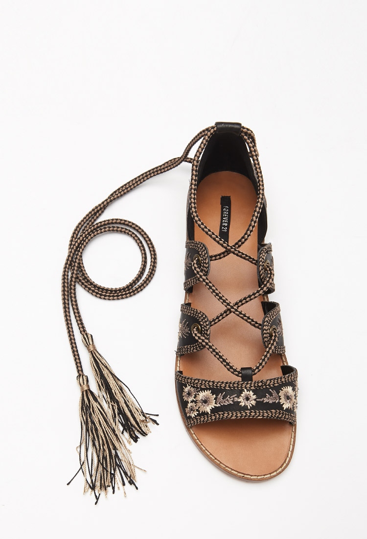forever 21 lace up sandals