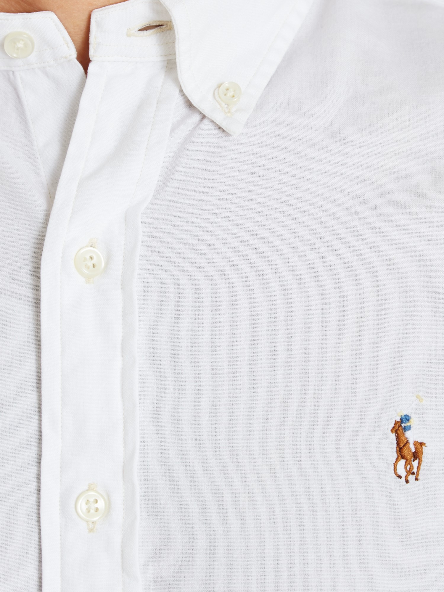 Polo Ralph Lauren Chambray Short Sleeve Shirt in White for Men - Lyst