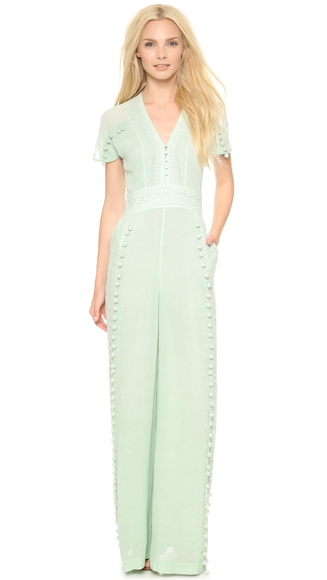 mint green jumpsuits