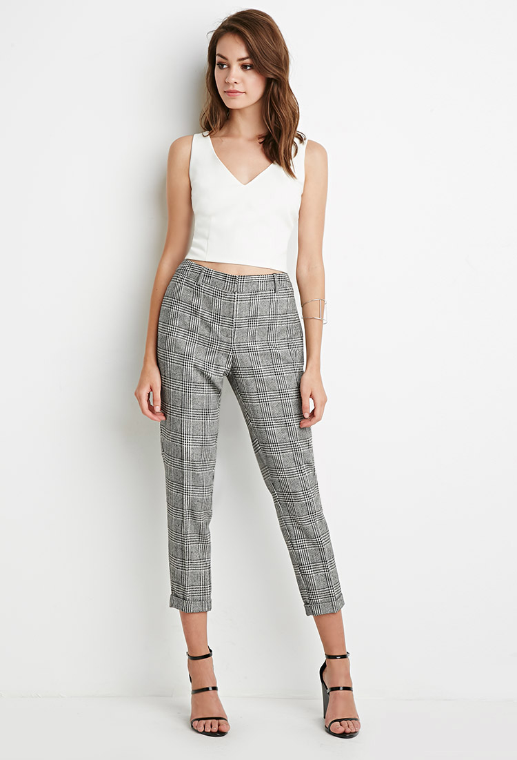 plaid houndstooth pants