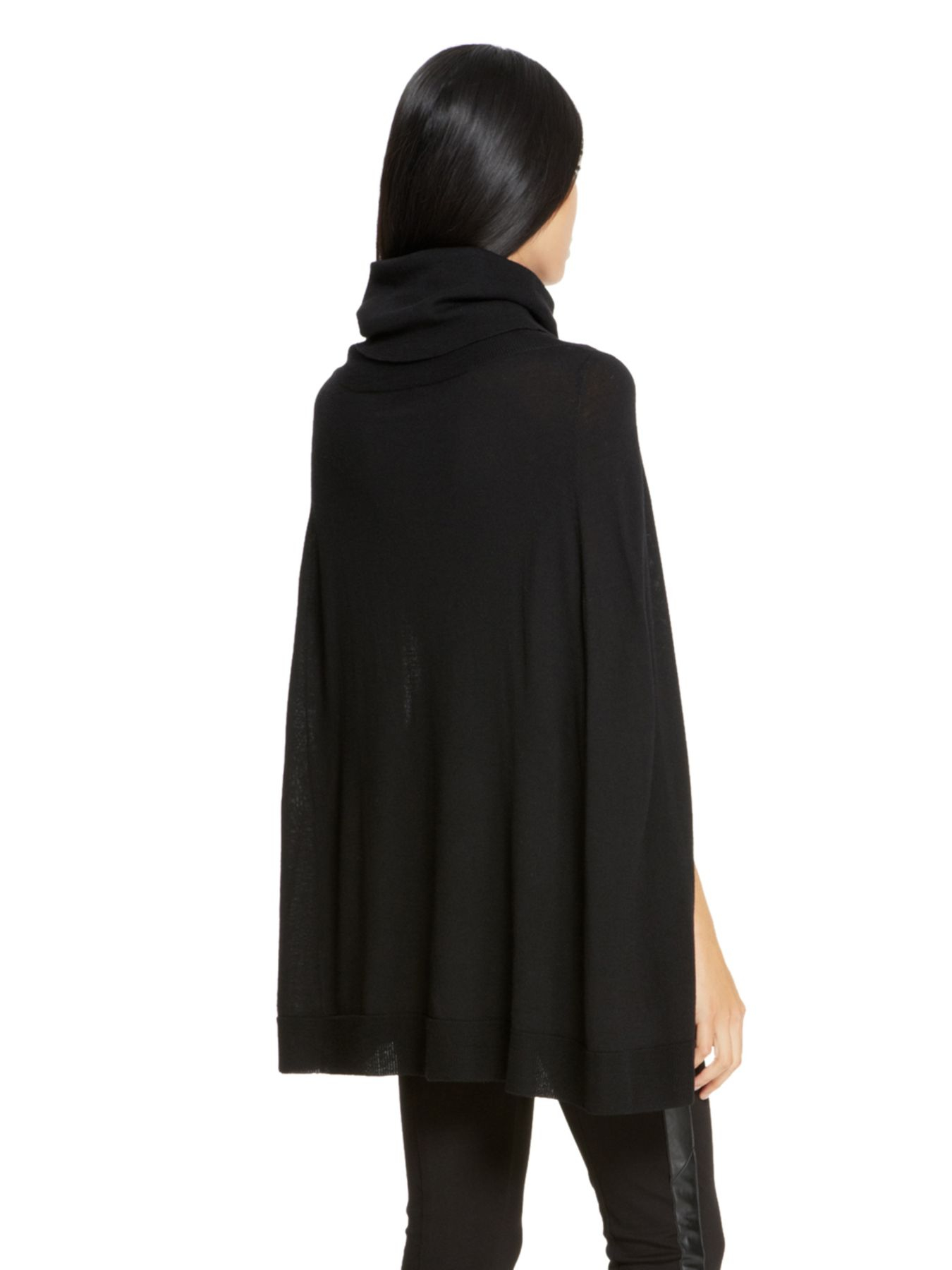 black sweater cape
