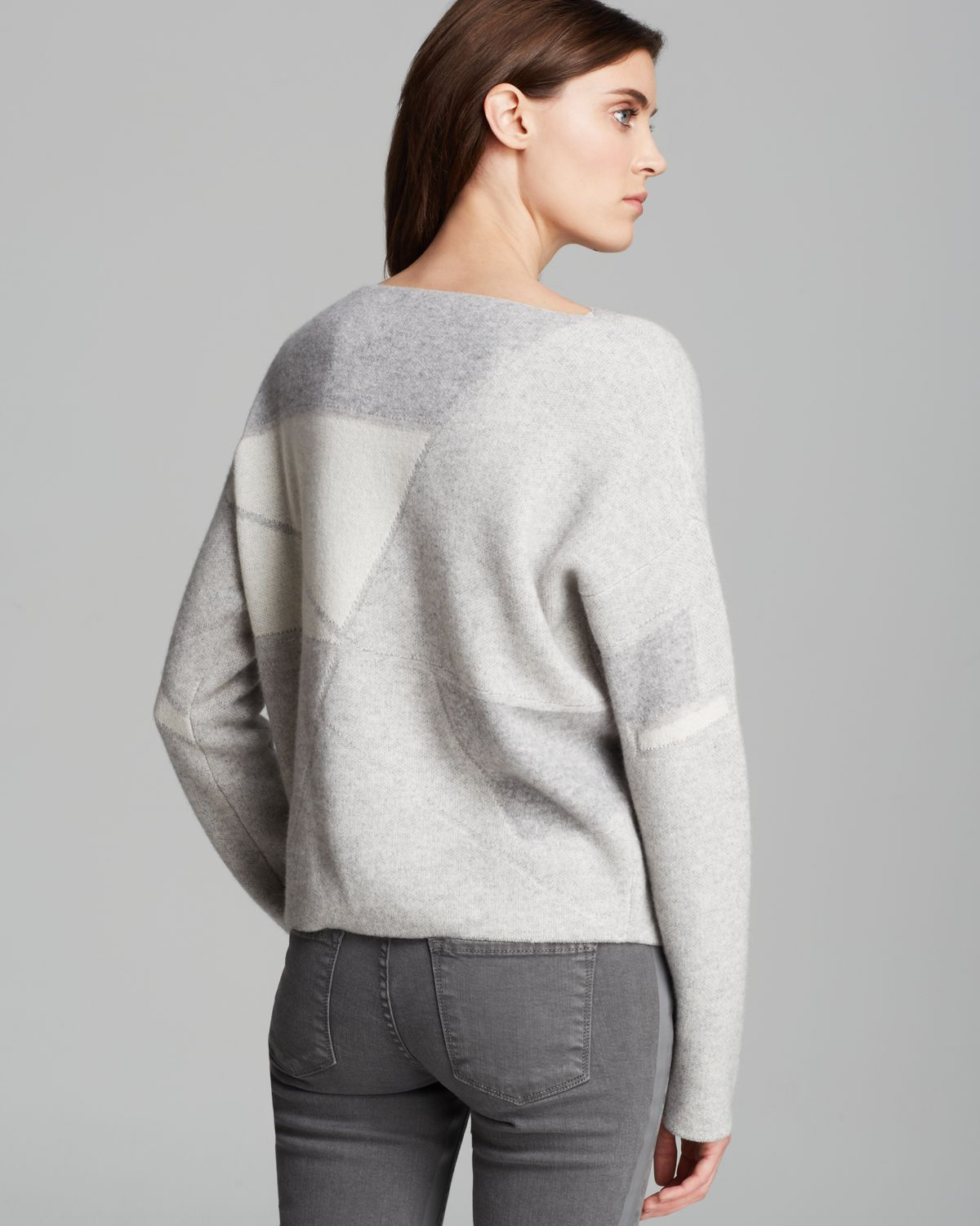 Vince Sweater - Abstract Jacquard in Gray - Lyst