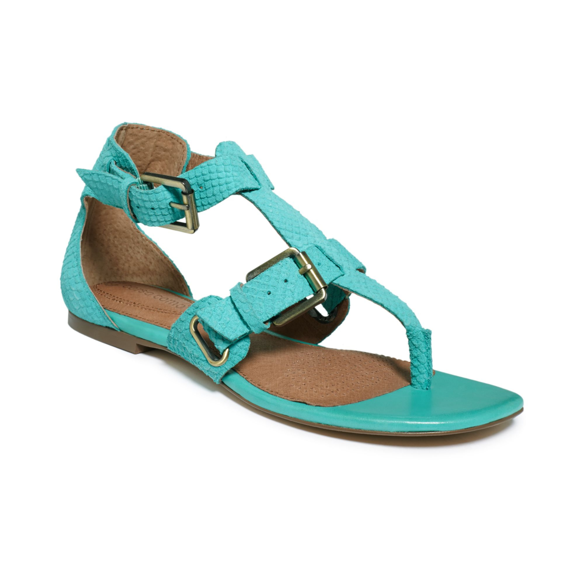 Lyst - Corso Como Sangria Gladiator Flat Thong Sandals in Green