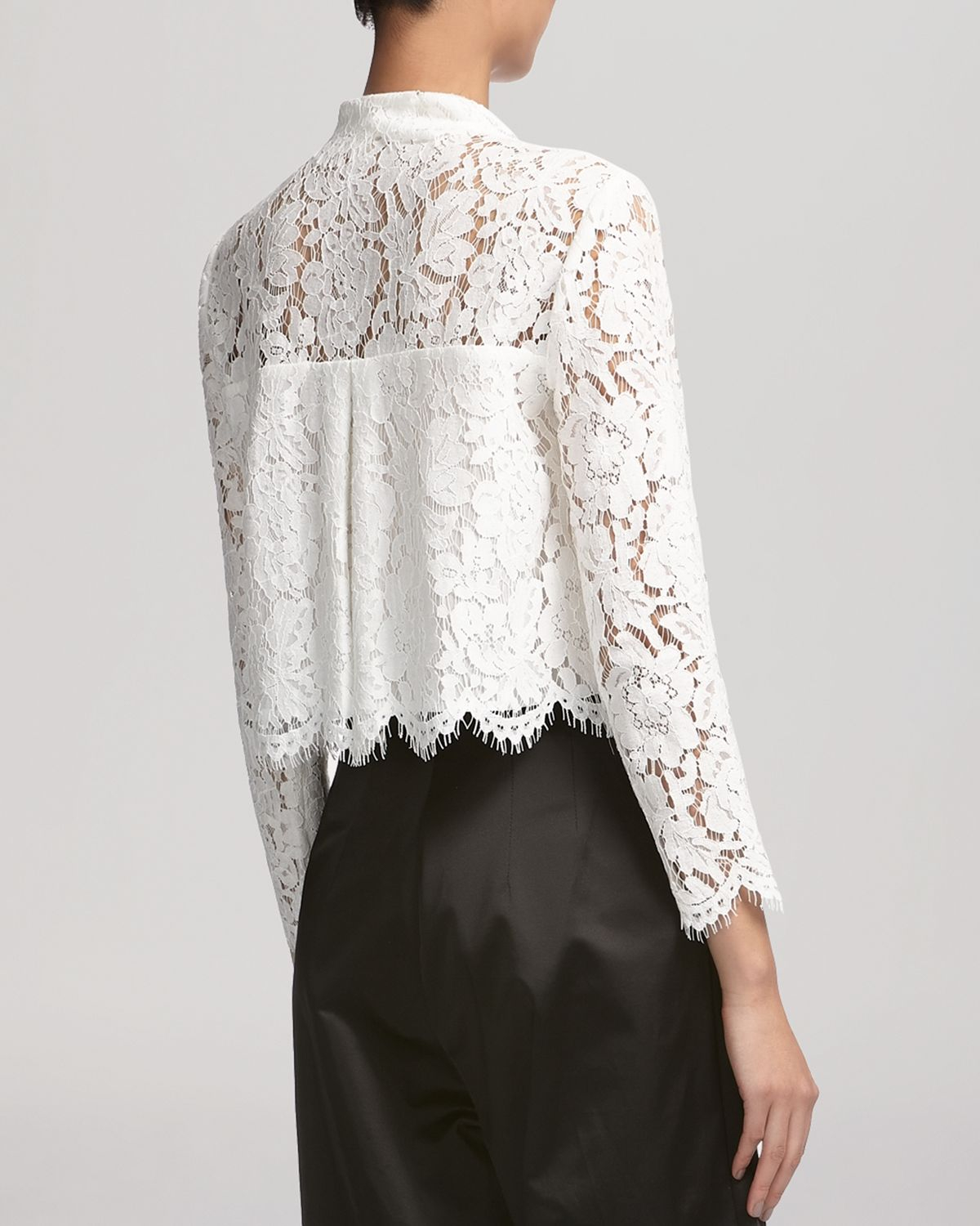 Whistles Chay Lace Shirt in White | Lyst