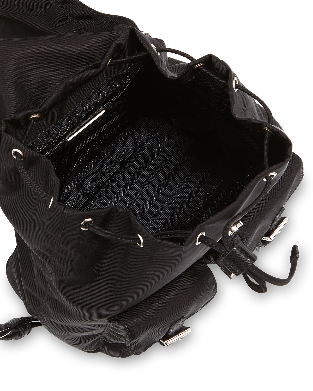 Prada Vela Nylon Crossbody Backpack in Black (NERO) | Lyst  