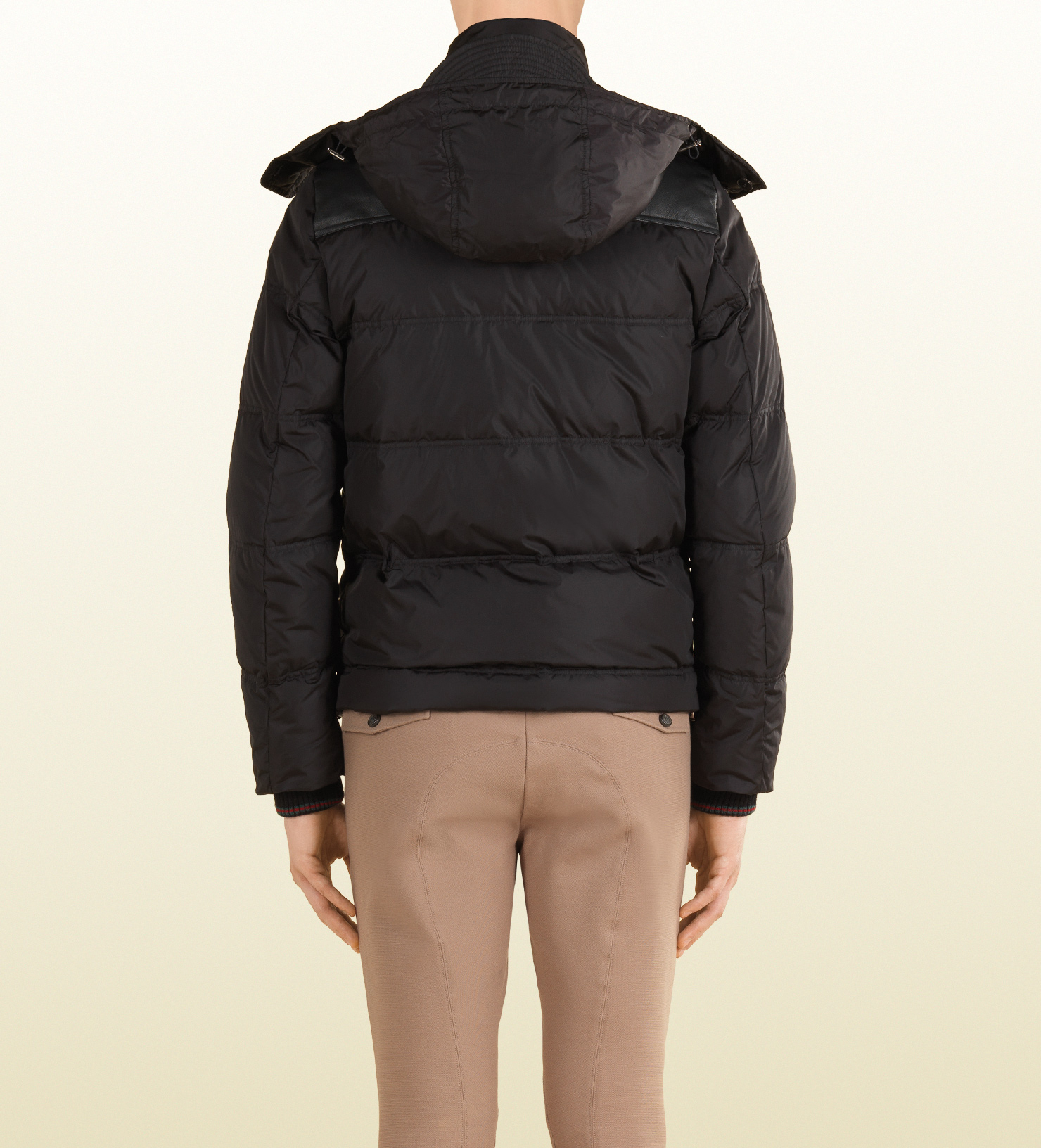Gucci Down Jacket With Crest From Equestrian Collection in Black for